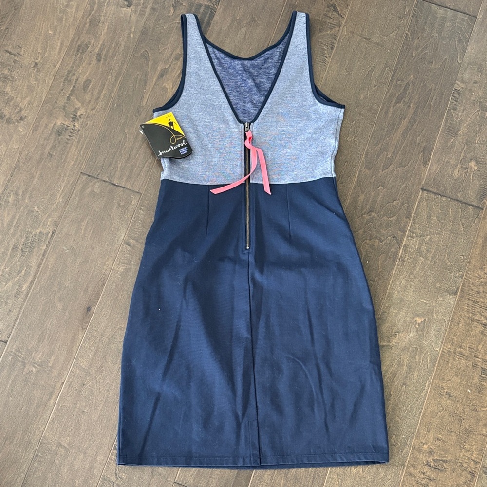 Smartwool Blue and Gray Sleeveless Backless Dress